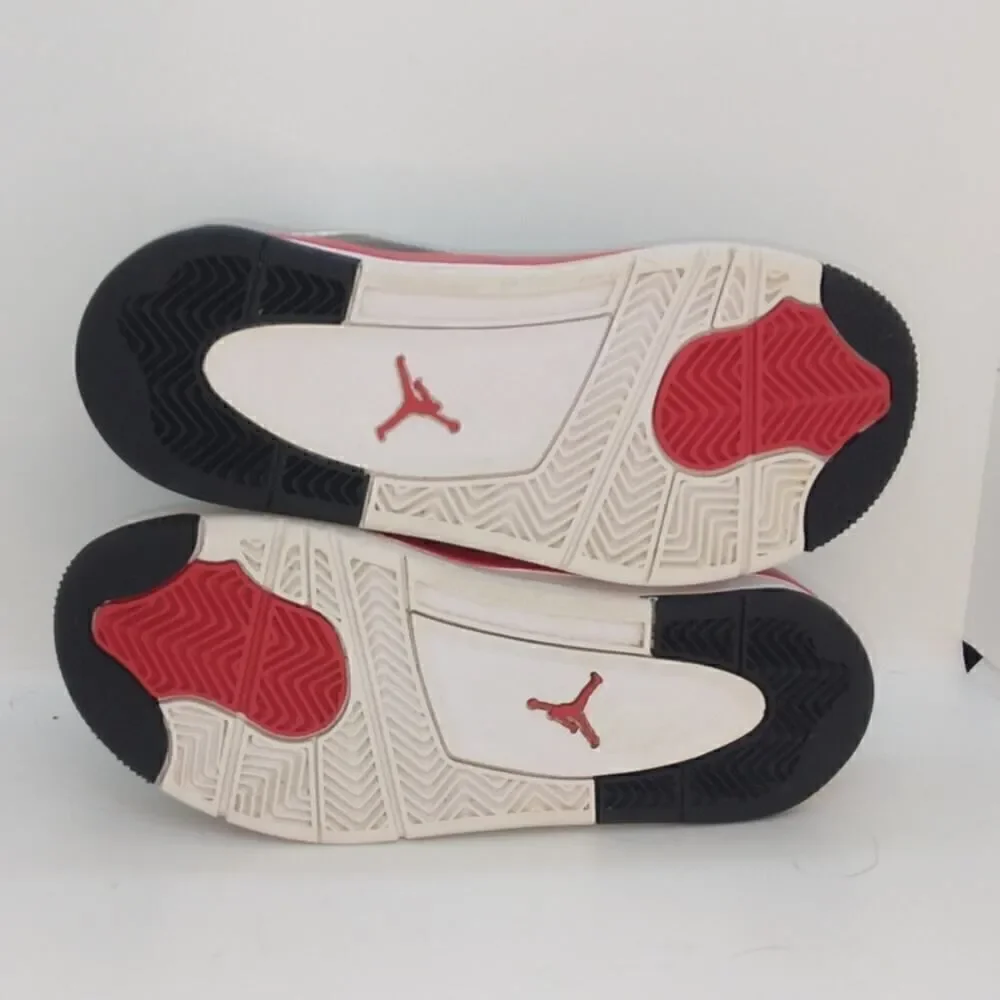 Nike Air Jordan Dub Zero PS Boys Pre-owned Blk/White/Red Sneakers - sz. 1 1/2Y